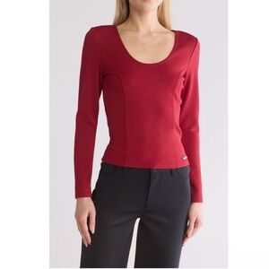 Hudson Jeans Long Scoop Neck Sleeve